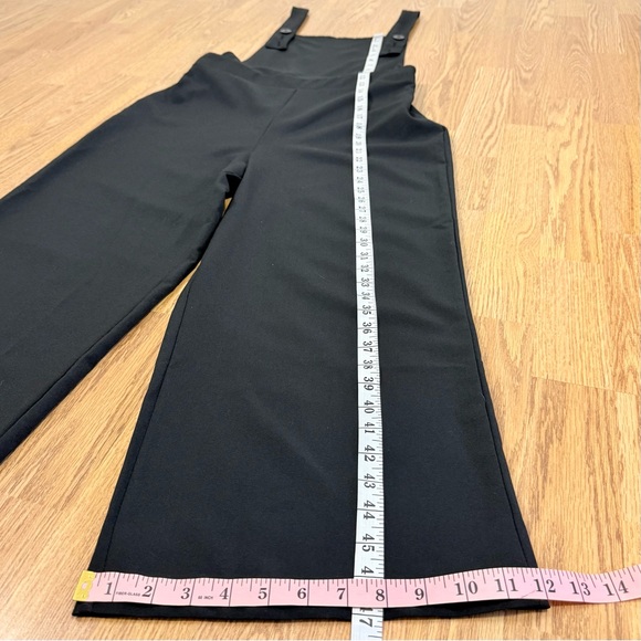 Nasty Gal Wide Leg Dungaree Jumpsuit overalls BLACK size 10 NWT - Picture 14 of 17